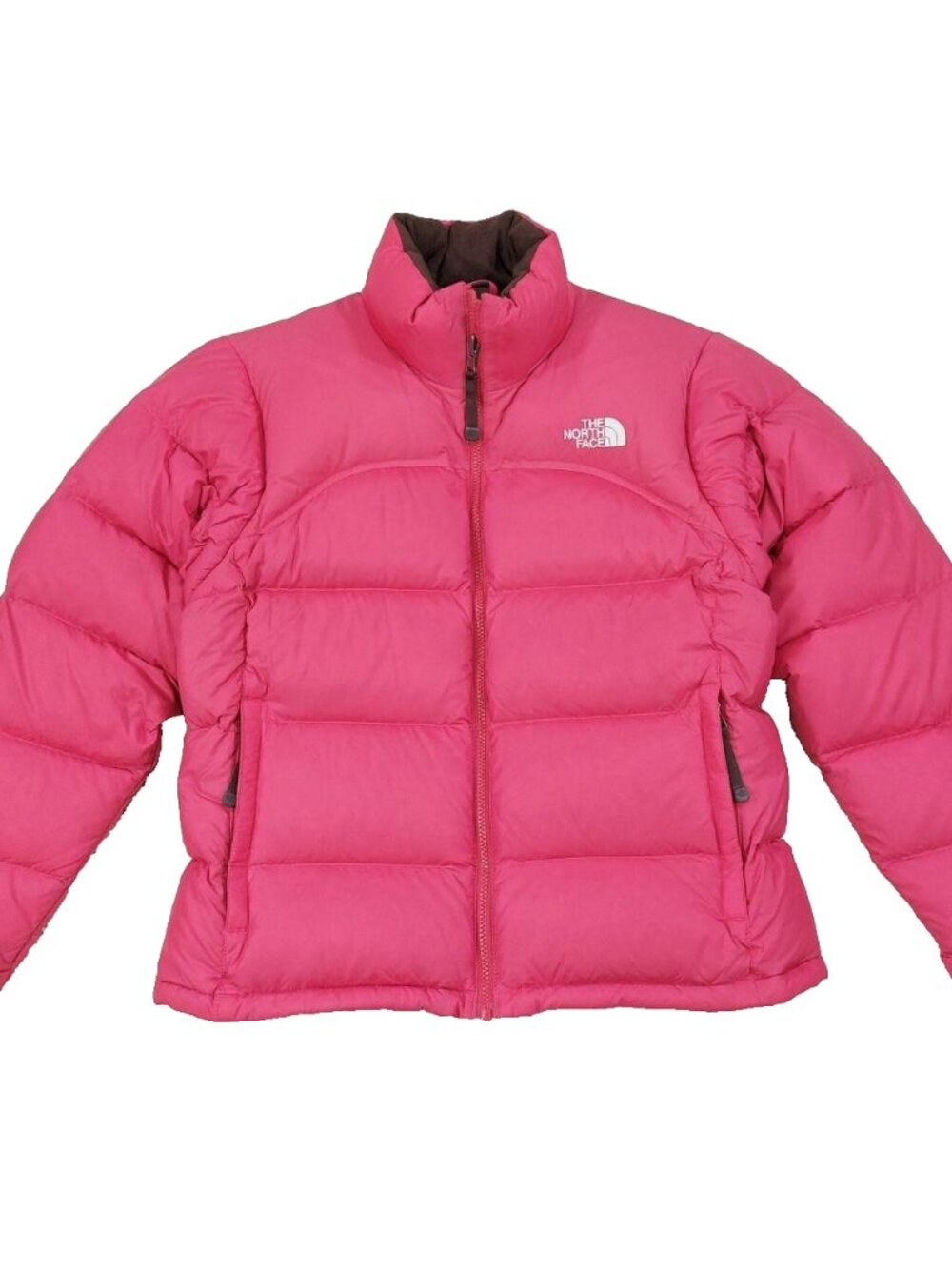 The North Face 700 Down Nuptse Puffer Jacket Womens Sz M, Pink/Brown, 1996 Retro